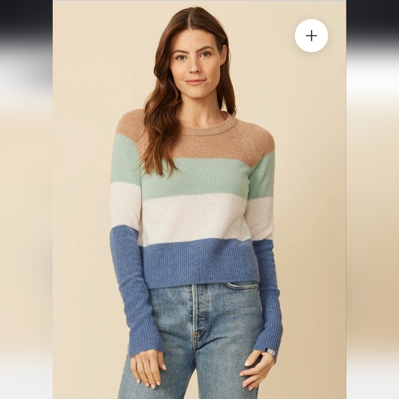 NWT One Grey Day Blakely Cashmere Pullover Women's Size M $278 Old Money